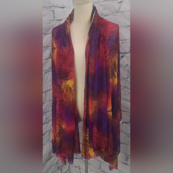 Mantero 1902 Wrap ScarfWrap Vintage 90s 1997 Made in Italy Floral Spa HQ 65"x52" - Picture 3 of 9